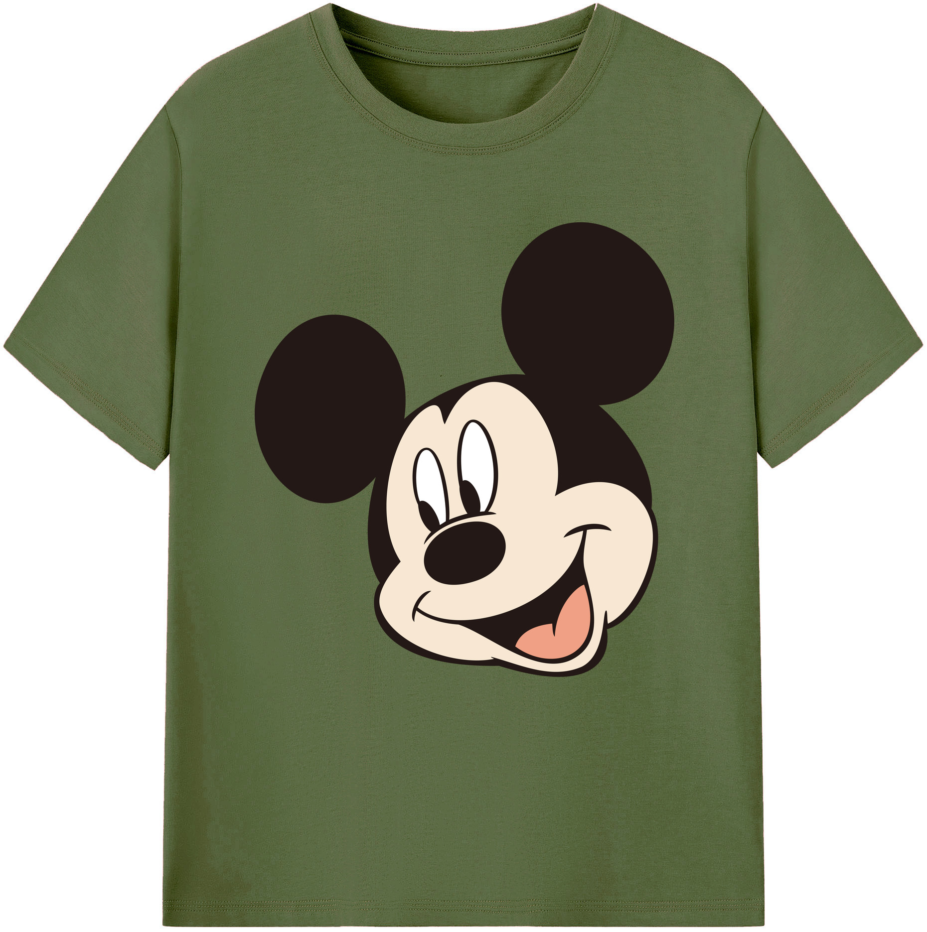 （画像用） ミッキーマウス Mickey Mouse 綿100％半袖Tシャツ（フロントプリント）